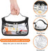 HAOGUAGUA Heavy Duty Clear Cosmetic Bag Waterproof Transparent Travel Makeup Toiletry Organizer Bag (Black)...