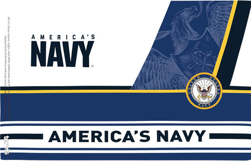 Tervis Navy Forever Proud Made in USA Double Walled Insulated Tumbler Travel Cup Keeps Drinks Cold & Hot, 16oz, Classic...