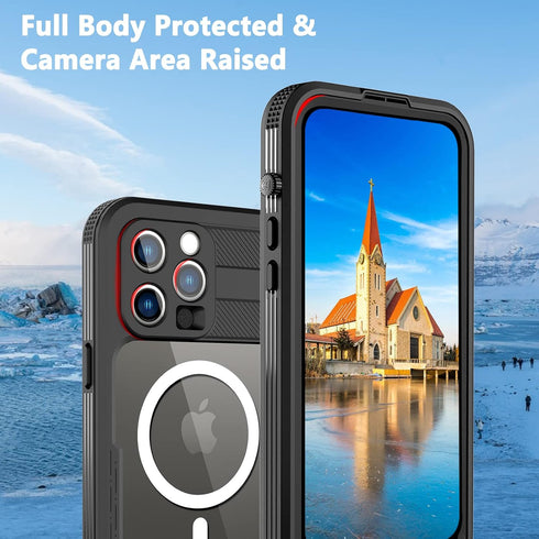 iPhone 14 Pro Waterproof Case - iPhone 14 Pro Case Waterproof 6.1 inch Full Body Protective Shockproof Dustproof IP68 Certified Waterproof Phone C...