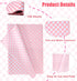 MUNILAIL 100 Sheets Checkered Tissue Paper 14 x 20 Inches Pink and White Tissue Paper for Gift Bags Bulk Wrapping Paper Gift Paper Tissue for Birt...