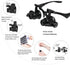 LED Illuminated Double Eye Jeweler Watch Repair Magnifying Glasses Loupe Headband Magnifier -8 Interchangeable Lens: 2.5X/4X/6X/8X/10X/15X/20X/25X...