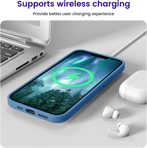 OTOFLY Designed for iPhone 13 Case, Silicone Shockproof Slim Thin Phone Case for iPhone 13 6.1 inch Blue......