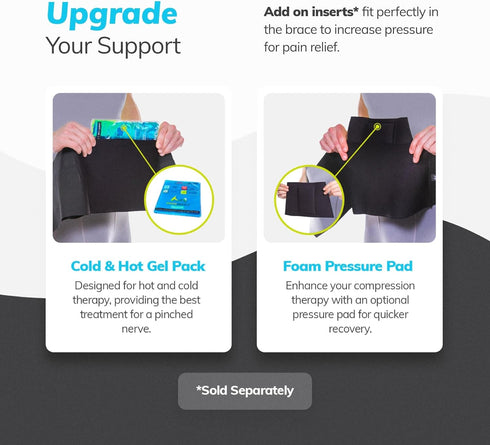 BraceAbility Elastic Low Back Brace - Compression Lower Back Support Belt for Sciatica, Heavy Lifting at Work, Herniated Disc, Workouts, Sleeping,...