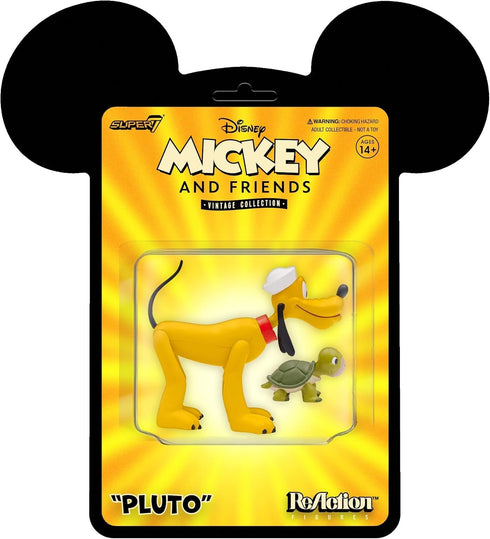 Super7 Disney Mickey and Friends Pluto - 3.75" Disney Action Figure with Accessory Vintage Disney Collectibles and Retro Toys...