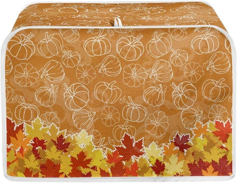 Maple Leaf Fall 2 Slice Toaster Covers, Anti-Scratch Covers Protection Small Appliance Cover Thanksgiving Day Gift Dustproof Bakeware Protector wi...