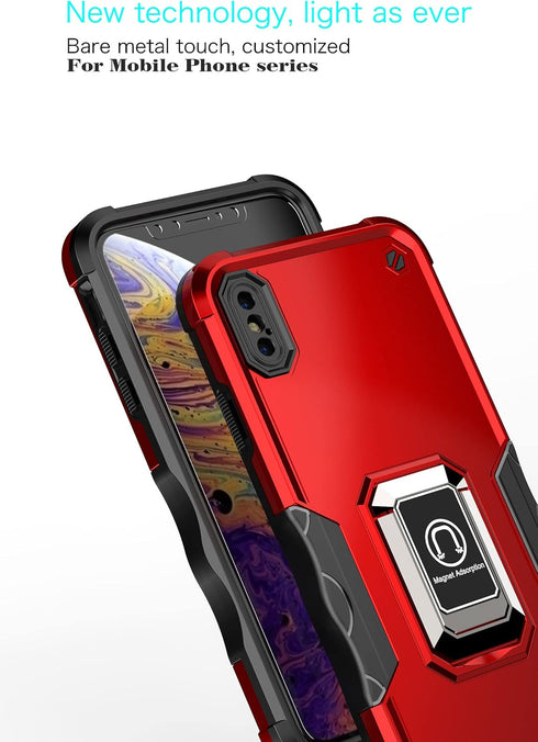 Case for iPhone Xs Max Case Kickstand Holder Built-in Magnetic Car Mount Shockproof Camera Protective Case for iPhone Xs Max Phone Case (Green)......