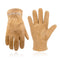 HANDLANDY Genuine Kids Leather Work Gloves for ages 3-11, Children Gardening Gloves for Boys, Girls (Medium (for age5-7), Khaki)...