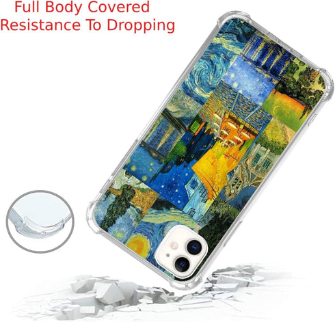Van Gogh Art Collage Phone Case Compatible with iPhone 12/12 Pro?Van Gogh Classic Painting Collage Cool Teen Woman Girl Boy Case for iPhone 12/12 ...