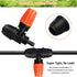 Upgraded Locked 3 Way Atomizing Nozzle for 1/4" Drip Tubing, 25 Pcs Adjustable Micro Spray Irrigation Emitters Tee Misting Drippers for Drip Sprin...