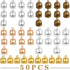 Aylifu 50pcs Brass Tassel Caps, Leather Ends Caps Glue in Barrel Ends for DIY Bracelet Necklace Pendant Jewelry Making, 5 Colors...