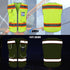 TCCFCCT Reflective Safety Vest for Men Women 9 Pockets High Visibility Vest with Fluorescent Orange Extend Edge, Hi Vis Security Work Vest for Sur...