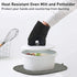Mini Oven Mitts, 2 Pack Heat Resistant 300 ºF Little Oven Gloves Pot Holder Neoprene Cotton Trivet for Kitchen Cooking - Non-Slip Grip, Hanging Lo...
