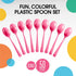 Disposable Cerise Plastic Spoons 50 Pcs - Heavy Duty Cerise Plastic Disposable Cutlery - Cerise Disposable Flatware, Cerise Plastic Silverware, Pl...