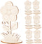 12pcs Kid Toys Clay Kids Toys Kids Crafts Unfinished Wooden Flower Cutouts Wooden Crafts Paint Your own Crafts Flower Cutouts for Crafts Art Suppl...