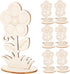 12pcs Kid Toys Clay Kids Toys Kids Crafts Unfinished Wooden Flower Cutouts Wooden Crafts Paint Your own Crafts Flower Cutouts for Crafts Art Suppl...