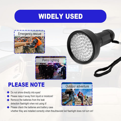 AC UV Oil Dye Leak Detection Kit Includes Pro 68 LED Flashlight with UV Protective Glasses, Auto Air Conditioner Leak Detector Tool Flashlight Car...
