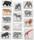 Wildlife Animal Model Toy Playsets 13 PCS Realistic Animal Figure Toys Lion Elephant Rhinoceros Hippo Desktop Decoration Collection Party Favors T...