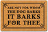 Funny Mats The Dog Barks It Barks for Thee Indoor Floor Welcome Mat for Entrance Way Rubber Back for Front Door Indoor Outdoor Cute Rugs 23.6"(L) ...