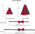 ADOGGYGO Christmas Dog Bandana Hat Bow tie Set - Classic Plaid Pet Scarf Dog Christmas Costume Decoration Accessories for Small Dogs Cats Pets (Sm...