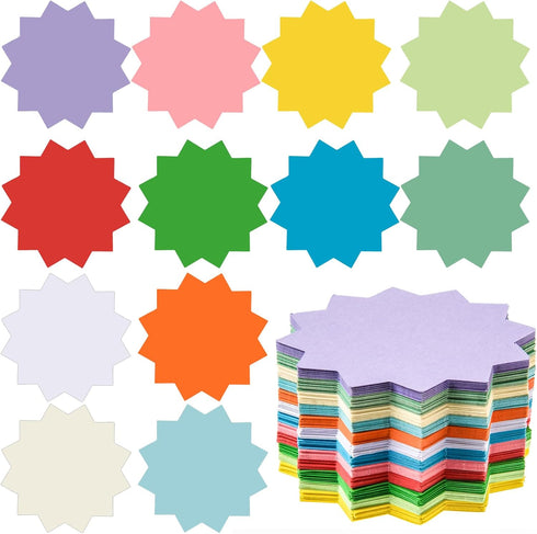 360 Pcs Starburst Cutouts Paper Starburst Die-Cuts Bulletin Board Decorations Blank Starburst Signs for Retail, Sales, Poster Boards, Classroom Bu...