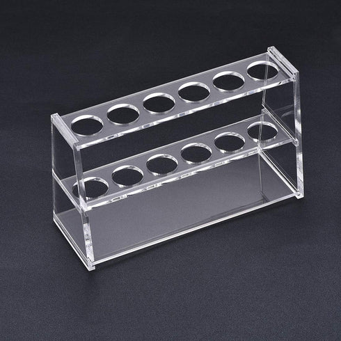 uxcell Acrylic Test Tube Holder Lab Stand Rack 6 Wells for 25ml Centrifuge Tubes Clear...