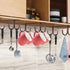 Mocoum Under Cabinet Mug Rack, Rustic Mug Organizer Rack Cup Holder Under Shelf 12 Hanging Hooks Rack for Mugs, Coffee Cups and Kitchen Utensils D...