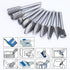 HUHAO Carbide Burr Set Double Cut 10PCS Rotary Burr Bits with 3mm(1/8") Shank 6mm(1/4") Bit Die Grinder Rotary Tool Rasp Bits Wood Carving Accesso...