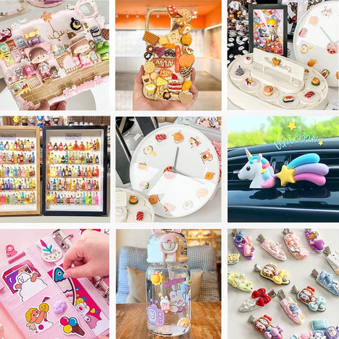 50pcs Selected Decoden Doodads DIY Crafting Embellishments Resin Flat Backs Charms Jewery Cards Making Kit/Set Slime Charms Bath Bombs Cabochons S...