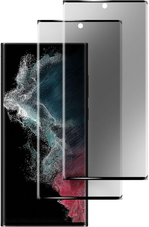UEEBAI for Samsung Galaxy S22 Ultra 5G Privacy Screen Protector, 2 Pack 9H Hardness Anti Spy Private Tempered Glass Film Bubble Free Film Case Fri...