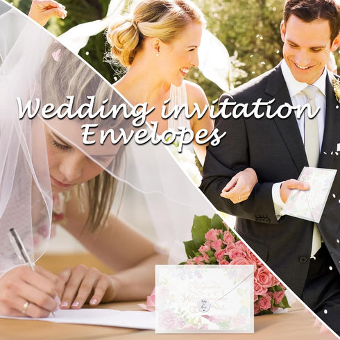 100 Pcs Glassine Envelopes Clear Envelopes and 100 Pcs Wedding Favor Stickers,5 x 3.5 Inches Clear Envelopes For Collecting Lottery Ticket Stamp C...