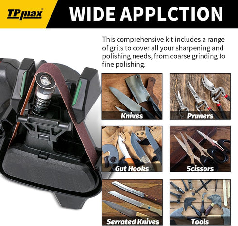 47-Piece 1/2" x 12" Knife Sharpener Sanding Belt Kit for Work Sharp Knife & Tool Sharpener (WSKTS & WSKTS-KT/Mk.1 & Mk.2) - Multiple Grits...