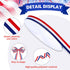 Red White Blue Striped Grosgrain Ribbon Use for Memorial Day Gift Wrapping, Party Decoration, DIY Crafting and Sewing (5/8 Inch x 50 Yard, Red, Wh...