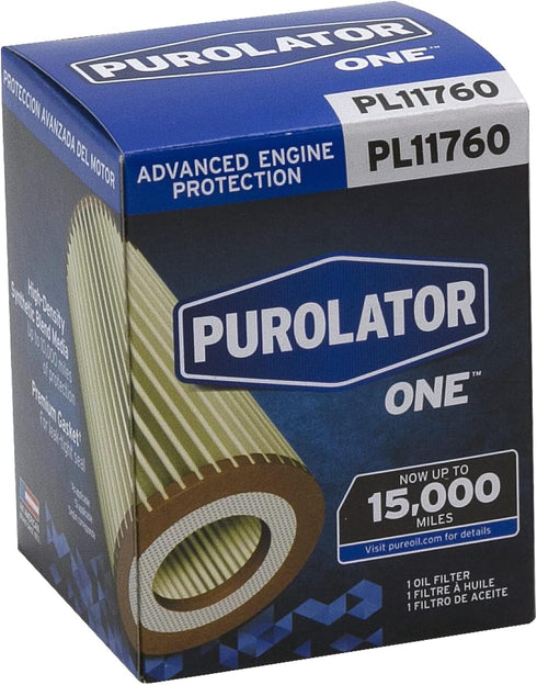 Purolator PL11760 PurolatorONE Advanced Engine Protection Cartridge Oil Filter Compatible With Select Hyundai Elantra, Kona, Sonata...