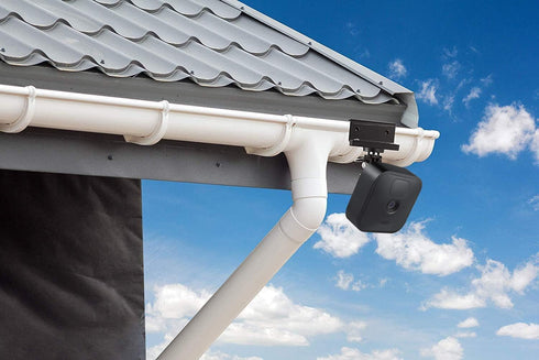 Wasserstein Weatherproof Gutter Mount with Universal Screw Adapter - Compatible with Blink Outdoor/Outdoor 4/XT/XT2 (2-Pack, Black)...