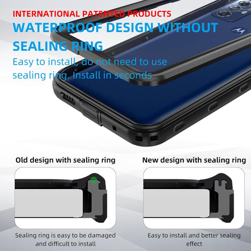 for Moto G Play (2023) Case Phone Case,Waterproof Case with Built-in Screen Protector & Cell Phone Ring Holder, Full Body Shockproof Rugged Heavy ...