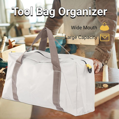 Tool Bag, Large Capacity Storage, Wear Resistant, Portable and Universal, Professionals Choice, Convenient Wide Mouth for Auto Repair, Woodworking...