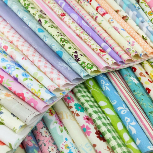 flic-flac Quilting Fabric Squares 100% Cotton Precut Quilt Sewing Floral Fabrics for Craft DIY (10 x 10 inches, 60pcs)...