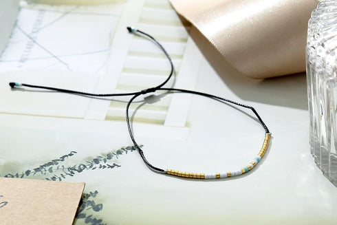 RareLove Sister Morse Code Beaded Bracelet Sister Birthday Gifts from Sister Long Distance Friendship Christmas Gifts Waterproof Gold Blue White T...