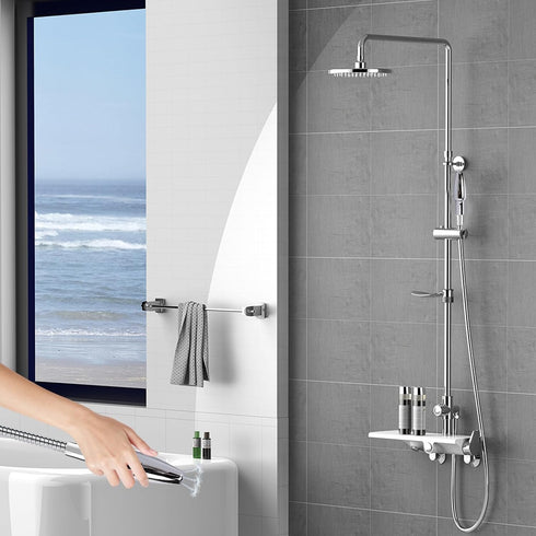 Clean Shower Head Metal Enema Shower Vaginal Irrigation System Colon Aluminum Shower Bathroom Cleaning System Cleaner (Silver)...