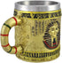 Egyptian Theme Golden King Tut Pharaoh of Egpyt Dynasty Beer Stein Tankard Coffee Cup Mug Great Gift For Ancient Egyptian Culture Lovers School Cl...