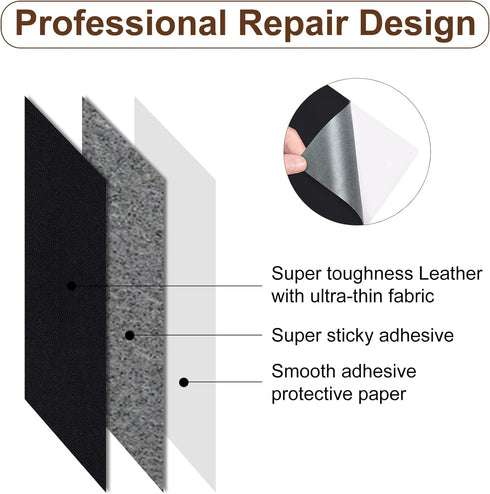 Numola Leather Repair Patch, Self-Adhesive Furniture Leather Patches, Vinyl Repair Kit for Couch, Car Seat, Sofas, DIY Upholstery, Chair, Jackets(...