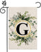 LUTER Monogram Letter G Garden Flag, 12x18 Inch Floral Garden Flag Garden Letter Flags Burlap Flag Family Last Name for Outside, Yard, Patios, Law...