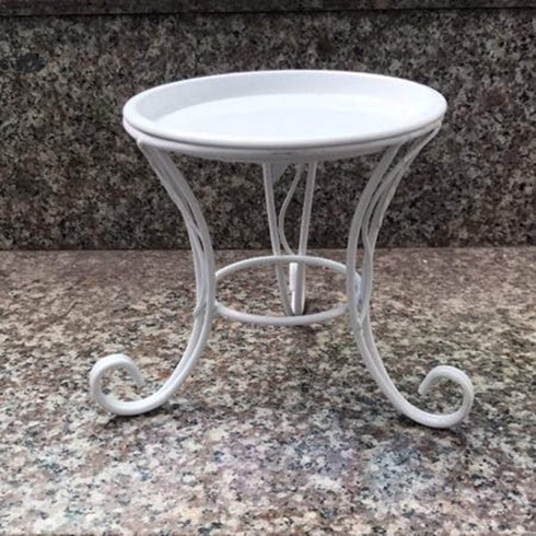Angoily Metal Plant Stand Metal Potted Plant Stands Iron Round Flower Pot Stands Indoor Outdoor Plant Holder Support Rack for Planter Flowerpot Wh...