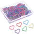 100PCS Heart Paper Clip Colorful Paper Clips Metal Heart Paperclips Large Cute Small Paper Clips Funny Heart Clips Heart Shaped Paper Clips For Ki...