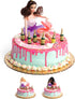 Happy 21st Birthday Cake Topper Decorations For Her With Mini Liquor Wine Bottle Candles, Toilet & Jointed Doll | 21st Birthday Decoration Party S...
