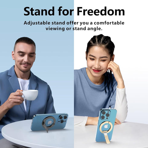 Magnetic Kickstand Attachment for iPhone,Magnetic Phone Stand,Phone Kickstand for Magsafe,X1 Magsafe Stand for iPhone 15,14,13,12,11 Series&HuaWei...