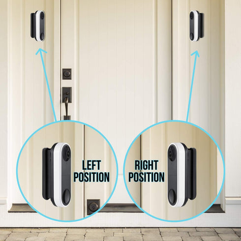 Wasserstein 30° to 55° Horizontal Wedge Wall Mount Compatible with Arlo Essential Wired Video Doorbell (Black) (NOT Compatible with Essential Arlo...