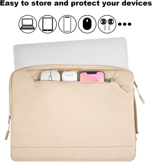 LANDICI 360°Protective Laptop Sleeve Case 14 15 Inch, Waterproof Slim Computer Cover Bag Compatible with MacBook Air M2 15, MacBook Pro 14/15, Chr...