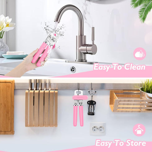10 Colors Can Opener Manual Handheld Heavy Duty Hand Can Opener Smooth Edge Stainless Steel Can Openers Top Lid Kitchen Gadgets, Best Large Rated ...