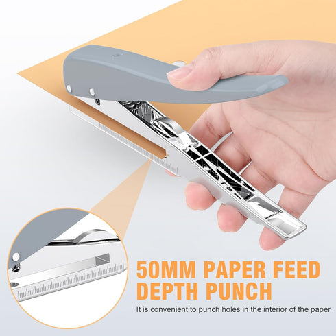 1/4 Heavy Duty 1 Hole Punch,Hole Puncher 25 Sheets Capacity One Hole Punch Heavy Duty Paper Punch for Paper ID PVC Cards Scrapbook Album (6MM)...